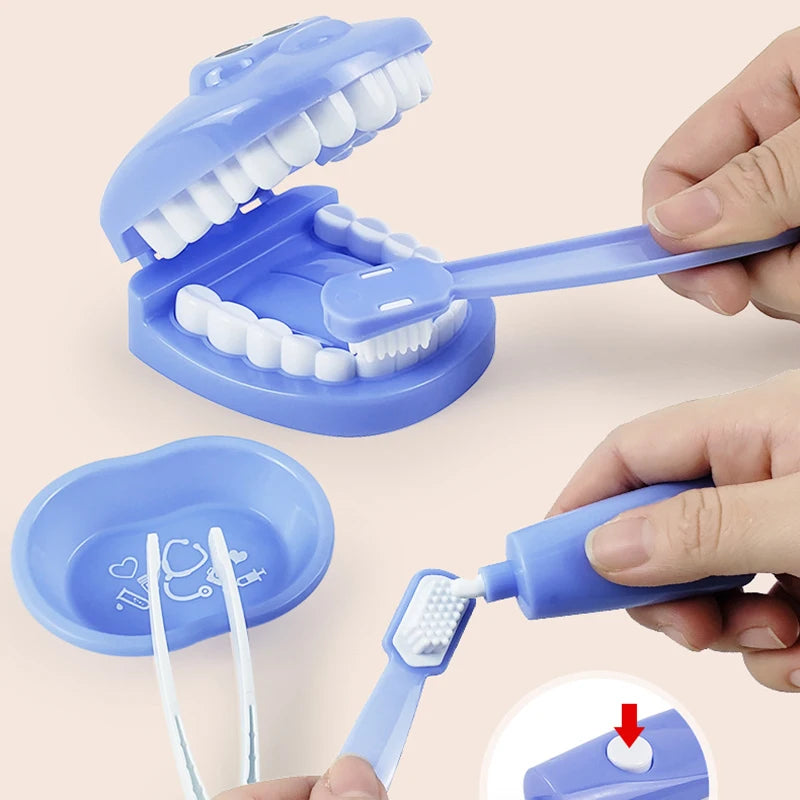 Children Dentist Pretend Play Toys Simulation Dentist Tools Hygienic Habits Cultivation Role Play Game Educational Toys For Kids