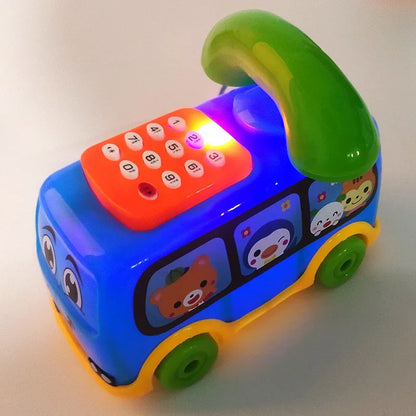 Baby Cartoon Music Car Children's Singing Phone Car Toy Educational Early Education Machine Toy Christmas Gift Random color