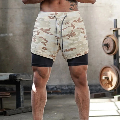 Men's Gym Performance Shorts 2 In 1 Running Quick-Drying Jogging Short Pants Workout Sportswear Yoga Basketball Shorts