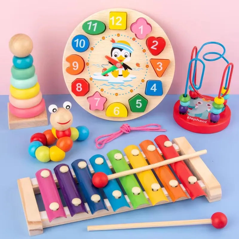 Baby Toys Kids 3D Wooden Puzzles Early Learning Baby Games Toys Educational Wooden Toys For Children Birthday Gifts