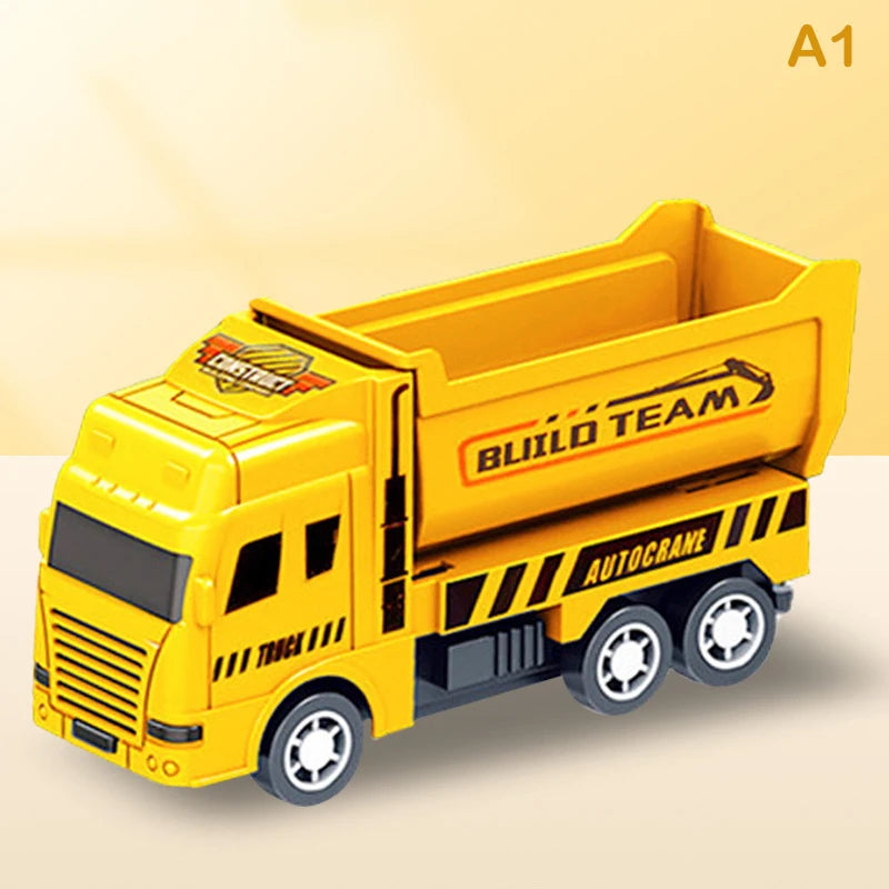 Kids Toys Car Inertia Sanitation Truck Models Pull Back Military Engineering Vehicle Fire Engine Boys Toys For Children Gift