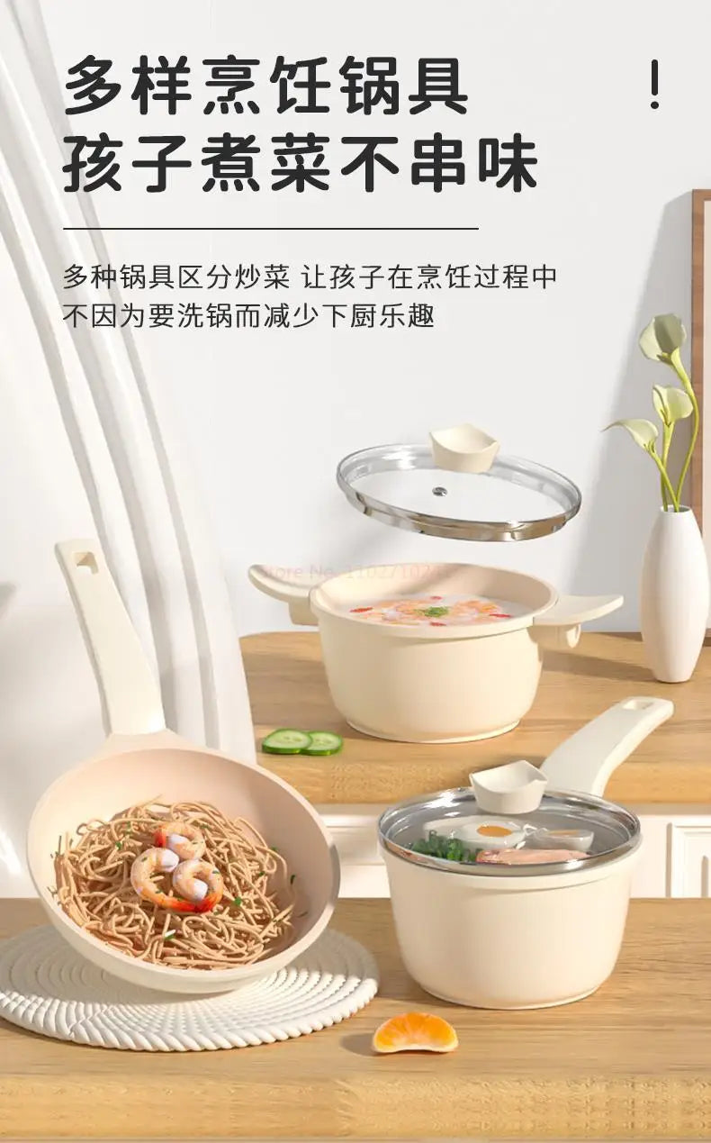 Mini Kitchenette Children'S Educational Toys Boy And Girl Pretend Play Kitchenette Full Set Real Cooking  Chidren Birthday Gifts