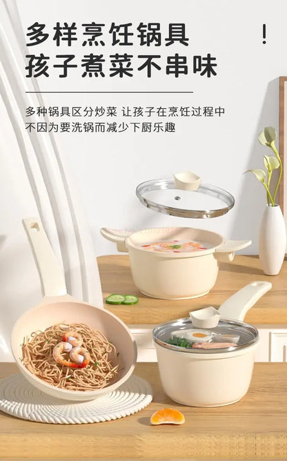 Mini Kitchenette Children'S Educational Toys Boy And Girl Pretend Play Kitchenette Full Set Real Cooking  Chidren Birthday Gifts