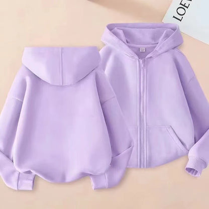 Children's Sportswear for 3 to 12 Years Old: Casual Sports Jackets,grey,red,red,black and White Zippered Hats,sports Sweatshirts