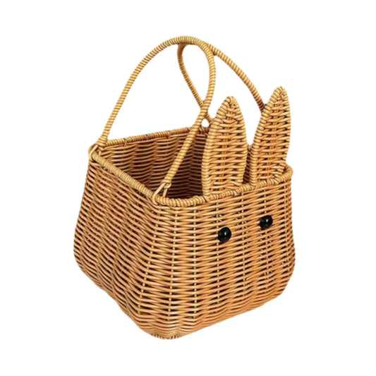 Bunny Easter Woven Basket Craft Storage Basket for Kitchen Restaurant Pantry