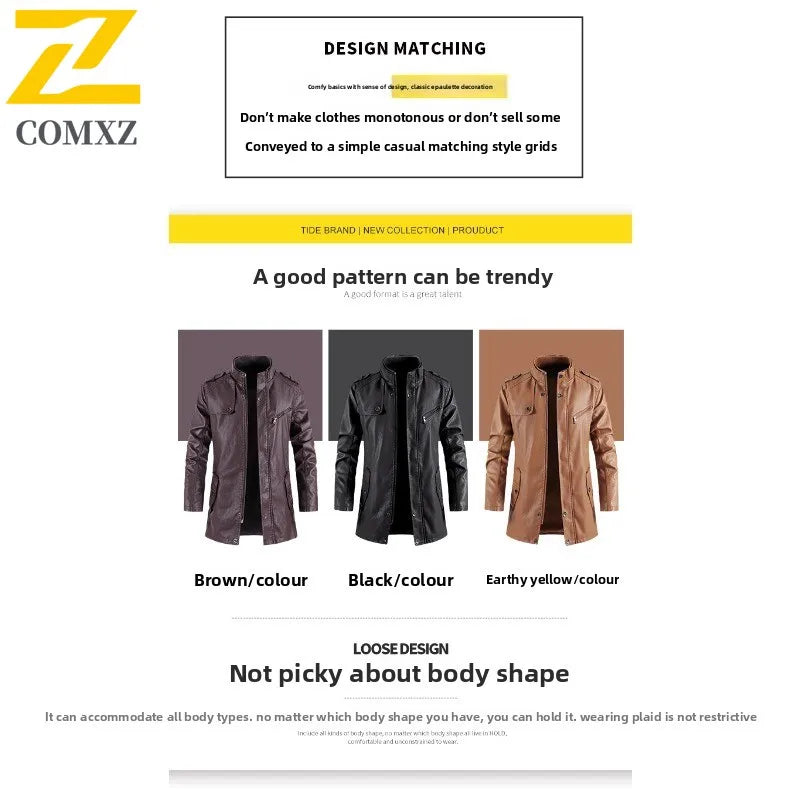 Men Medium and long Trench Coat  American Style Waterproof Windproof Long Jacket Business Casual Overcoat Spring Fall Outerwear