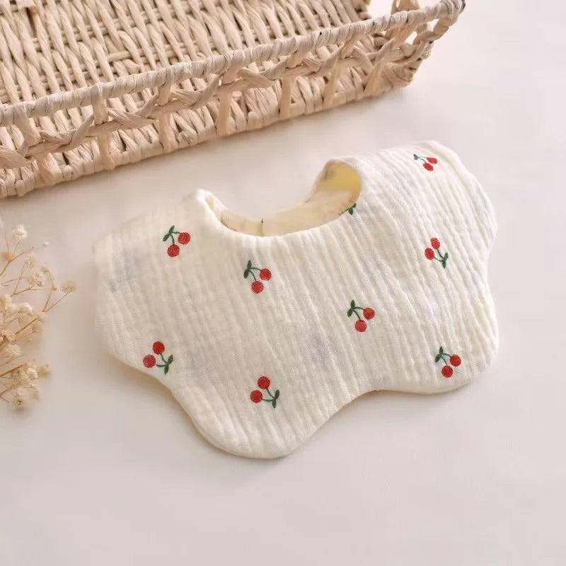 Newborn Baby Bibs for Boy Girl Cute Animal Burp Cloths Cotton Muslin Soft Infants Breathable Feeding Bibs Feeding Accessories