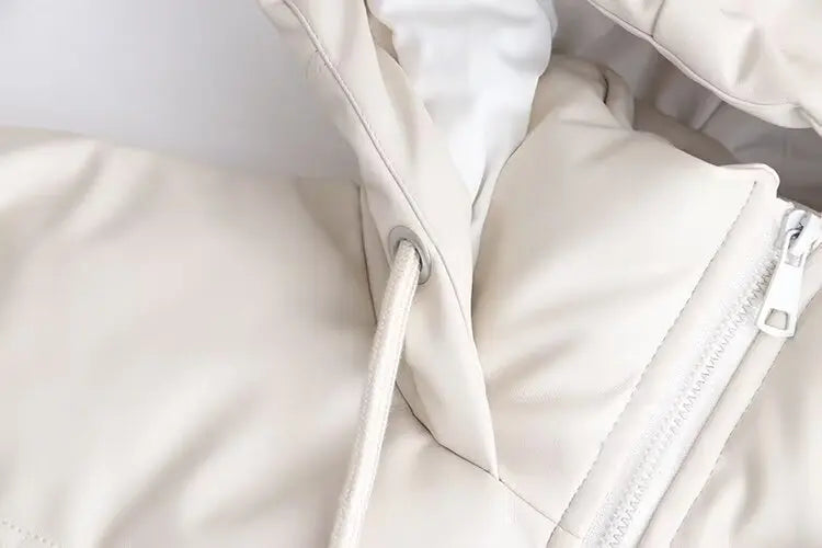 Women's Winter Cold Coat Promotion Women Elegant Hooded Anorak Cotton Jacket Warm Parkas Overcoat Female Black White Clothing