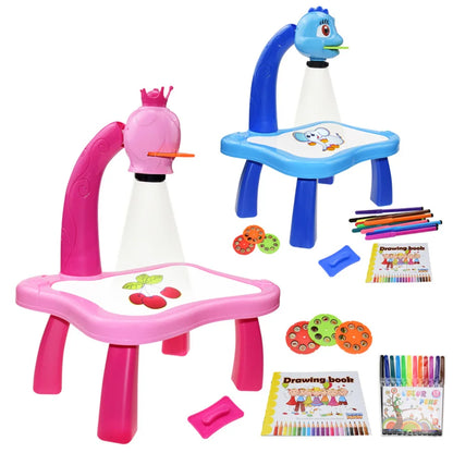 Children's Projector Art Painting Toy Table Children's Drawing Board Desk Arts Crafts Education Drawing-learning Tools Girl Toys