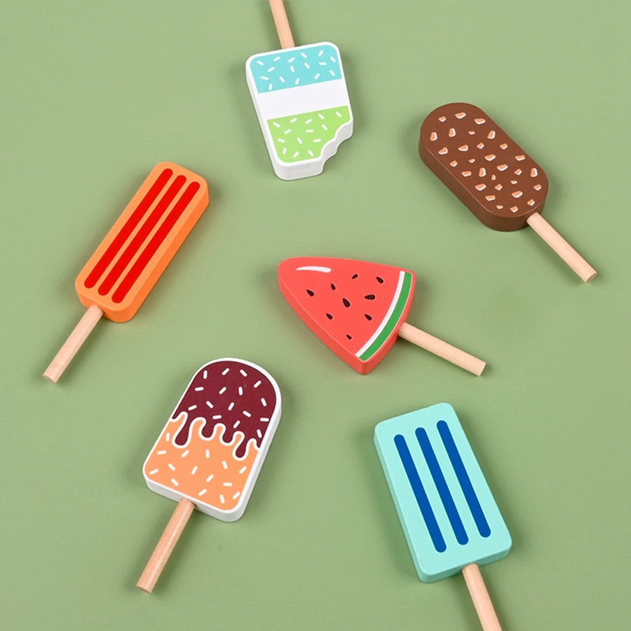 Children Play House Ice Cream Toys For Girls Boys Cutting Fruit Kitchen DIY Pretend Play Educational Toy