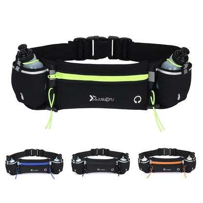 Trail Running Waist Pack For Man/Woman Marathon Phone Water Bottle Sports Fanny Pack Fitness Dual Pocket Running Belt Waist Bag