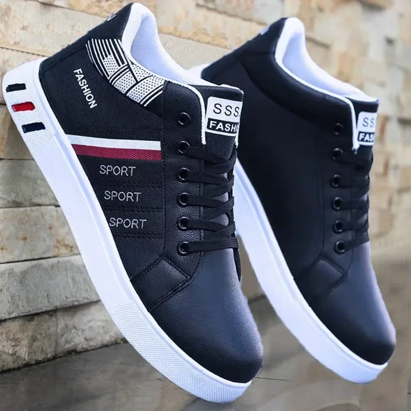 Men's Boots Spring Autumn Men High Top Ankle Boots White Breathable Men's Casual Shoes for Men Sneakers Platform New Men's Boots