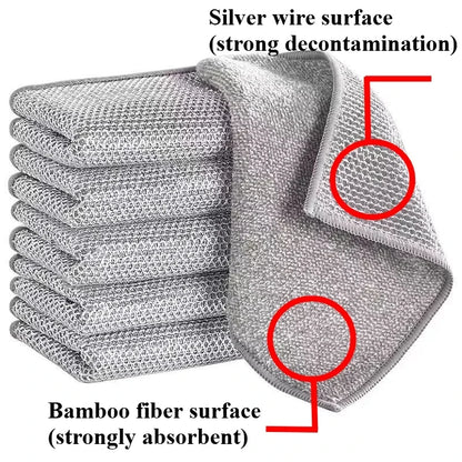 Kitchen Cleaning Mesh Metal Cloth Wipes Scraper Cloth Clean Food Frets Metal Fabric Kitchen Towels for Guests in The Kitchen