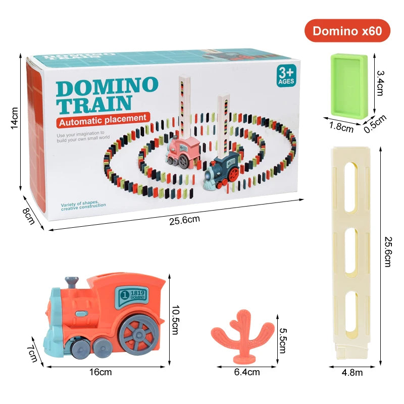 Educational Children's Toys Colorful Dominoes Fun Automatic Delivery Electric Small Train Educational DIY Toys