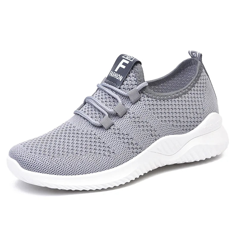Women's shoes 2025 mesh breathable comfortable sports shoes soft sole lightweight fashion casual shoes