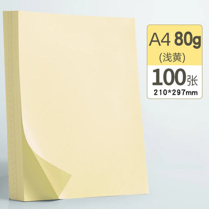100 Pieces of 80g Draft Paper A4 Copy Paper White Pink Green Blue Red Printer Paper Office Paper Practice Paper for Student