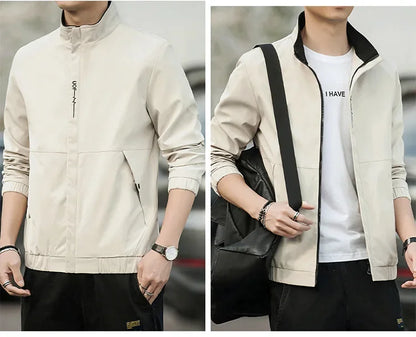 Men's Coat 2025 Spring Autumn Mens Jackets Hip Hop Street Thin Coat Sports Black Loose Windbreaker Men Clothing Men's Coat