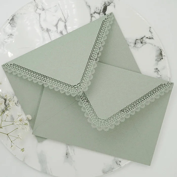 1PC Vintage Western Envelopes Kawaii Hollow Lace Letter Pads Bag Wedding Party Invitation Cards Cover Envelopes for Letter Pads