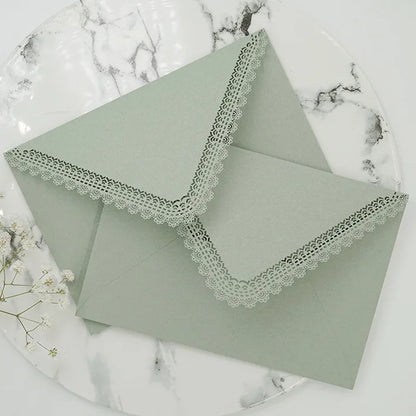 1PC Vintage Western Envelopes Kawaii Hollow Lace Letter Pads Bag Wedding Party Invitation Cards Cover Envelopes for Letter Pads