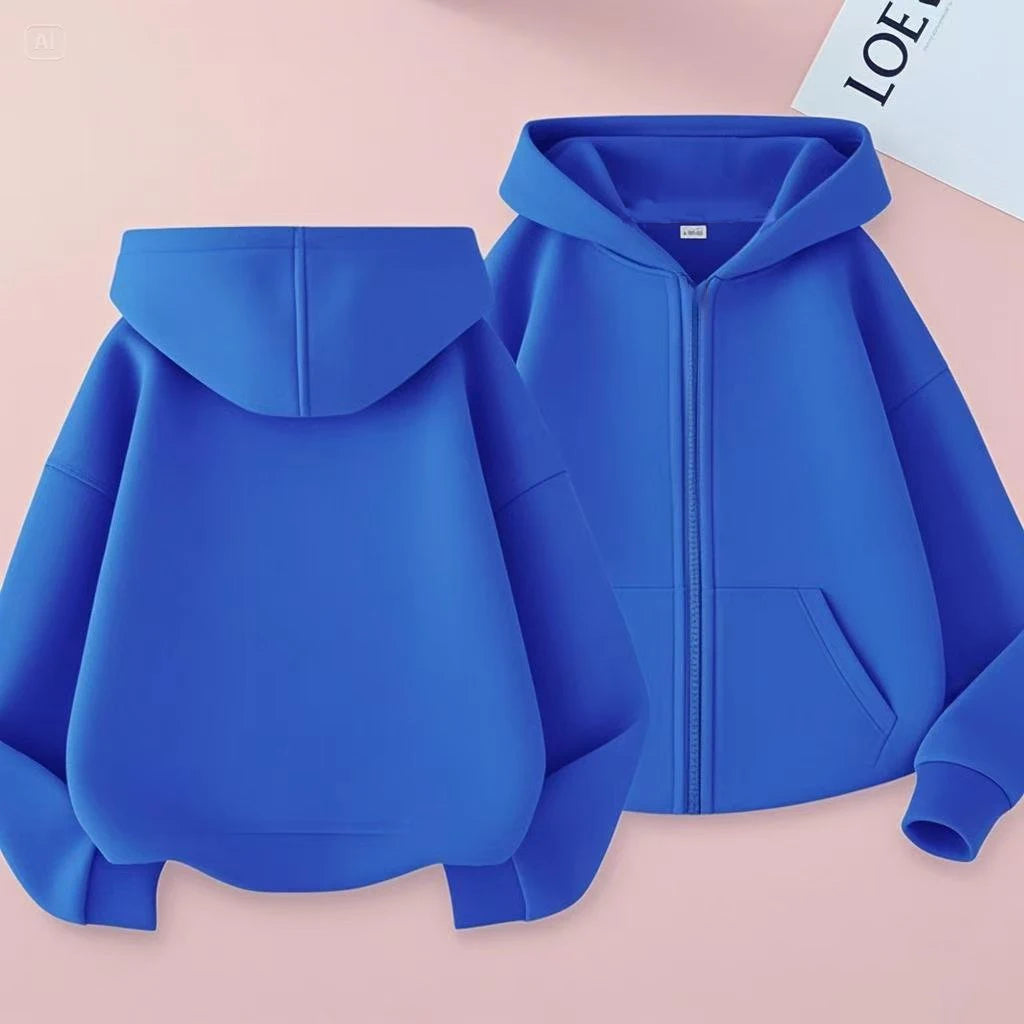 Children's Sportswear for 3 to 12 Years Old: Casual Sports Jackets,grey,red,red,black and White Zippered Hats,sports Sweatshirts