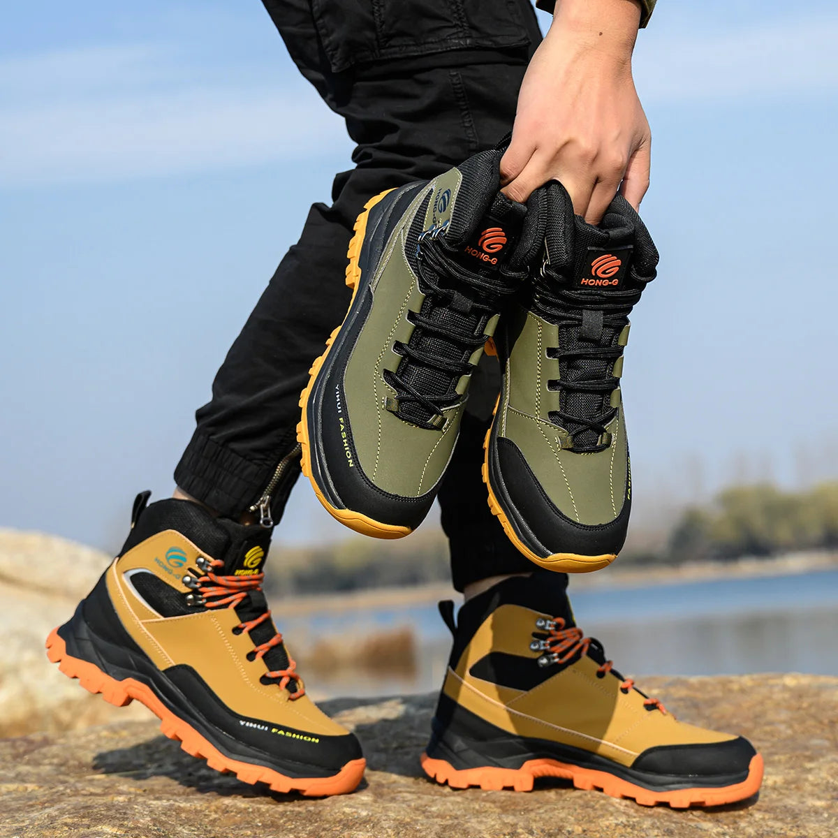 Indestructible Work Boots MEN'S AND WOMEN'S Style Waterproof Work Sports Shoes Steel Toe Boots Anti-puncture Protective Shoes