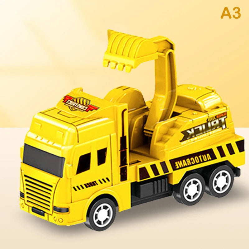 Kids Toys Car Inertia Sanitation Truck Models Pull Back Military Engineering Vehicle Fire Engine Boys Toys For Children Gift