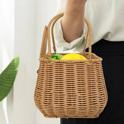 Bunny Easter Woven Basket Craft Storage Basket for Kitchen Restaurant Pantry