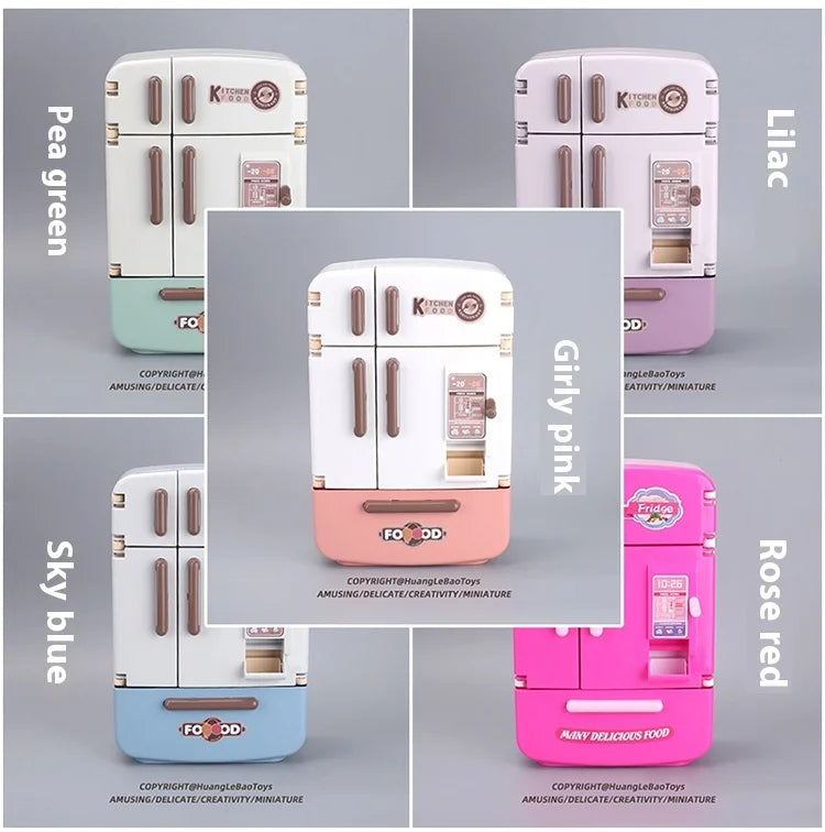 Children's toys simulated refrigerator girl boy large kitchen mini food play house holiday gift wisdom