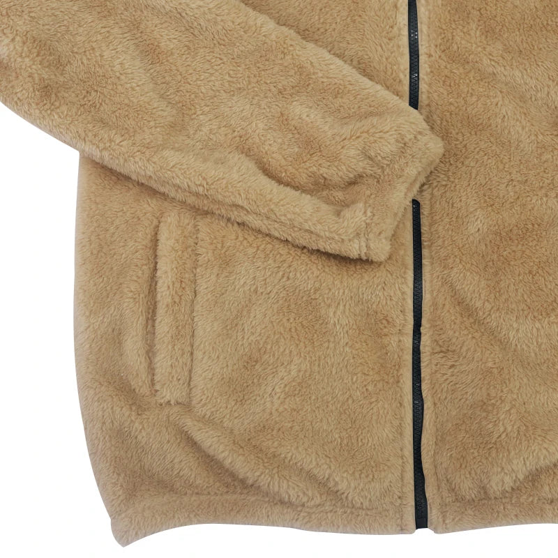 2024 American Style Heavy Coat Men's Winter Jacket Double-sided Fleece Warm Windbreaker Casual Sports Hooded Coat Bomber Jacket