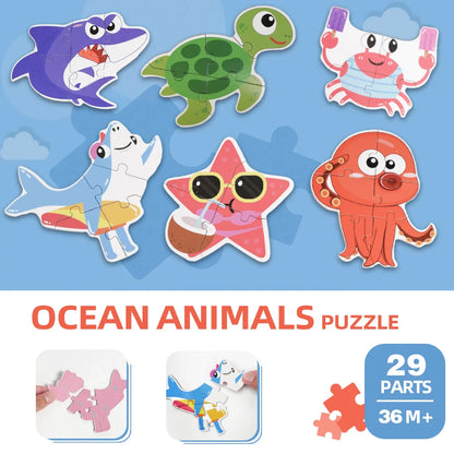 Children's puzzle toys, early education enlightenment cognition, cartoon patterns multiple themes