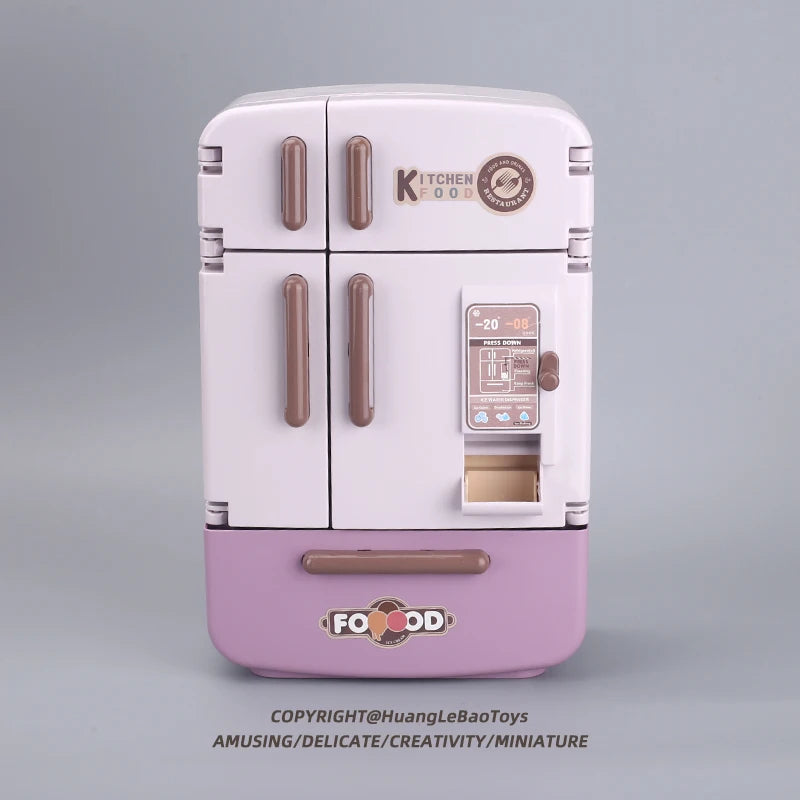Children's toys simulated refrigerator girl boy large kitchen mini food play house holiday gift wisdom