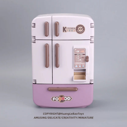 Children's toys simulated refrigerator girl boy large kitchen mini food play house holiday gift wisdom
