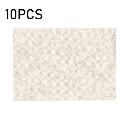 10pcs Window Envelopes for Letters DIY Handmade Gift Packaging Bag Wedding Party Invitation Card Cover Linen Texture Envelopes