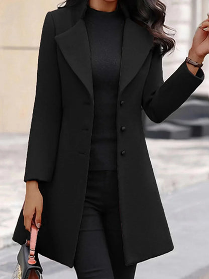 2024 Autumn/Winter New Women's Coat Korean Version Slim Fit Mid length Women's Woolen Coat