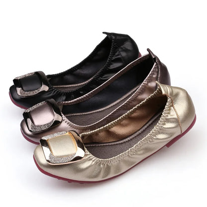 Shallow Mouth Shoes Woman Square Toe Autumn Soft Female Footwear Casual Sneaker All-Match New Cute Fall Moccasin Dres