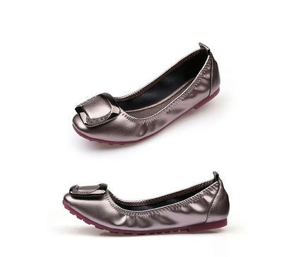 Shallow Mouth Shoes Woman Square Toe Autumn Soft Female Footwear Casual Sneaker All-Match New Cute Fall Moccasin Dres