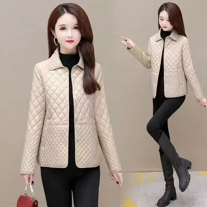 NEW Autumn Winter Coat Fashion Women's Lightweight Down Cotton Keep Warm Thin Jacket Female Korean Casual Outerwear Tops