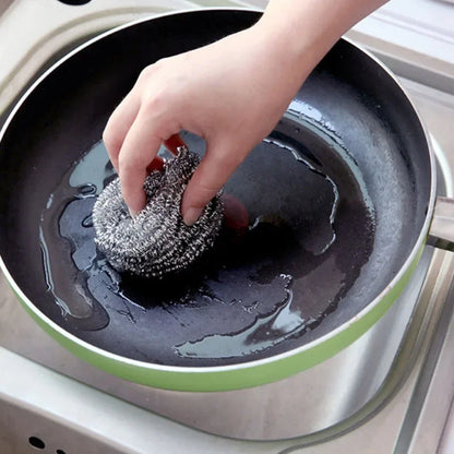 Stainless Steel Cleaning Ball Brushes Household Cleaning Products Dishwashing Sponges with Wire Kitchen Tools