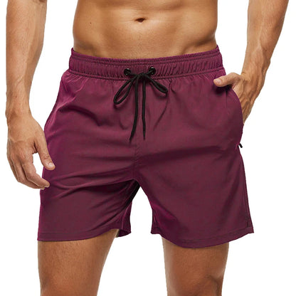 Escatch 2025 Mens Shorts Classic Quickly Dry Solid Sportswear Swim Trunks Beach Mesh Liner Surfing Traje De Baño Hombre Short