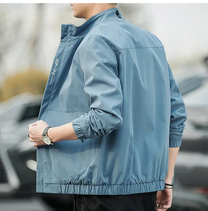 Men's Coat 2025 Spring Autumn Mens Jackets Hip Hop Street Thin Coat Sports Black Loose Windbreaker Men Clothing Men's Coat