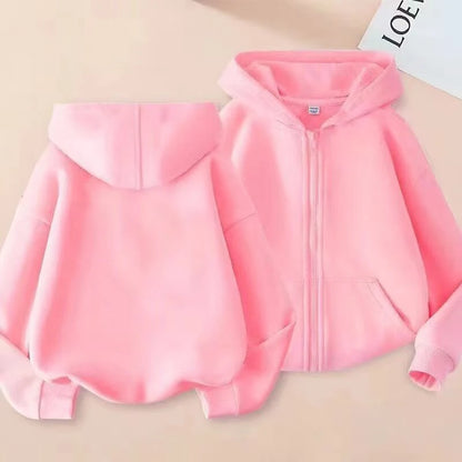 Children's Sportswear for 3 to 12 Years Old: Casual Sports Jackets,grey,red,red,black and White Zippered Hats,sports Sweatshirts