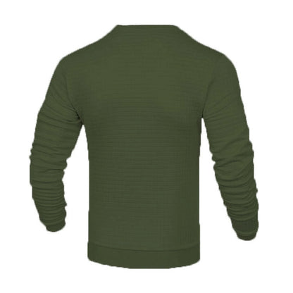 Men's coat fashion small check Waffle youth round neck jacquard check hoodie