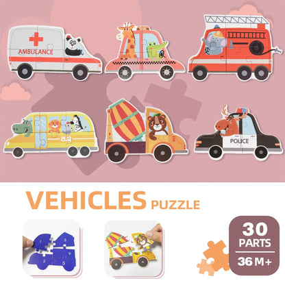 Children's puzzle toys, early education enlightenment cognition, cartoon patterns multiple themes