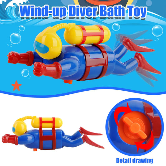 Children'S Toys Chain Diver Bath Toys Children'S Bathroom Water Toys Bathing Interactive Fun Small Gifts Play Diving Doll