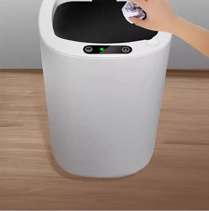 2025 new smart induction trash can for household sealing 12L cracked and cover smart trash can for living room bathroom kitchen