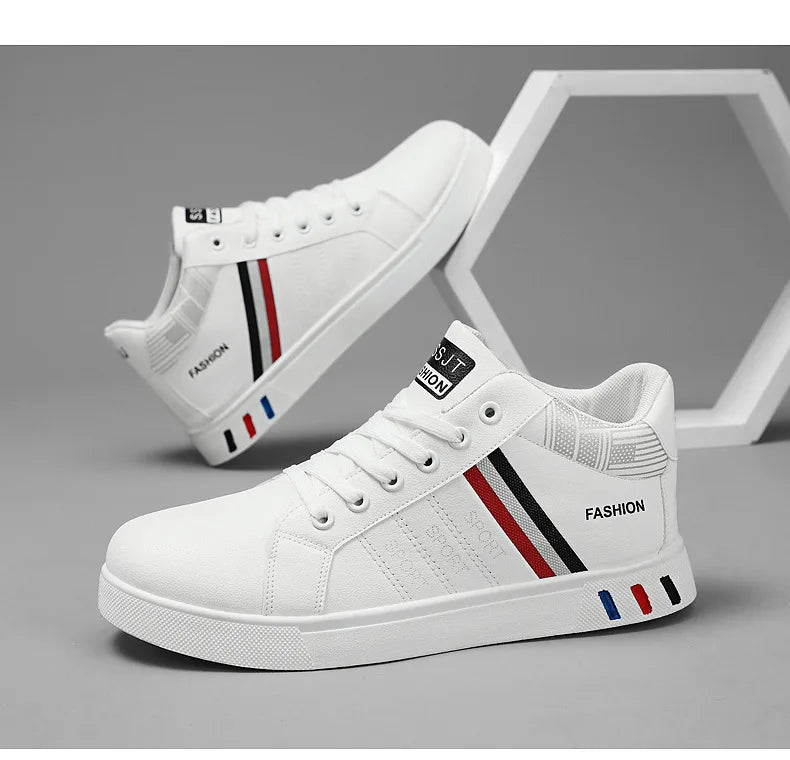 Men's Boots Spring Autumn Men High Top Ankle Boots White Breathable Men's Casual Shoes for Men Sneakers Platform New Men's Boots