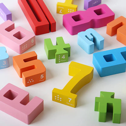 Digital Building Blocks Children's Educational Toys Baby Early Education Big Particle Color Building Blocks Holiday Gifts