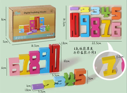 Digital Building Blocks Children's Educational Toys Baby Early Education Big Particle Color Building Blocks Holiday Gifts