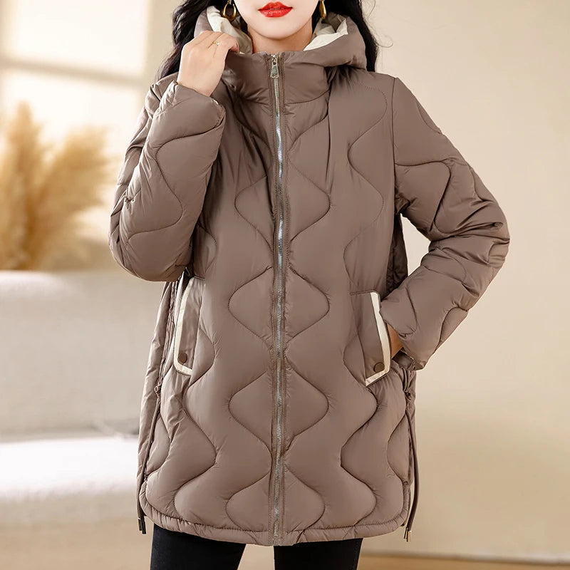 Women's Warm Cotton Jacket Winter Simple And Fashionable Women's Coat Plus Size Windproof Jacket Women's Top