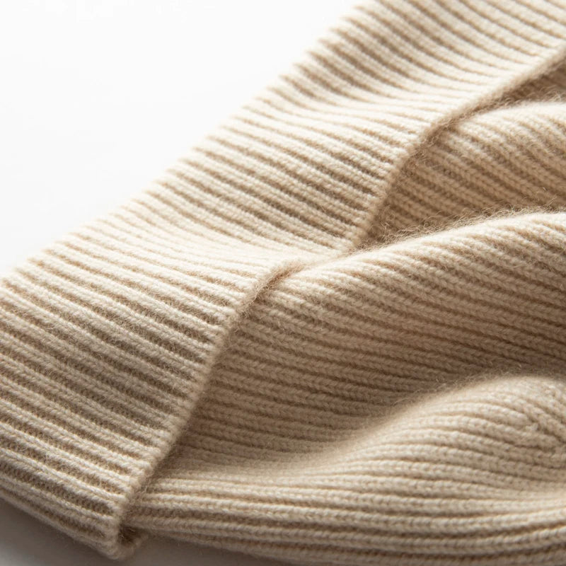 Winter New Hat for Men Knitted Korea Beanie Thick Hats Autumn Outdoor Warm Streetwear Cap Man 100% Cashmere Solid Color Soft Hat